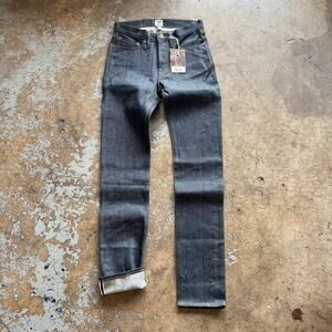 NWT Tellason Elgin Mid Rise Slim Taper Dark Wash Selvedge Jeans 29x31 New w Tags